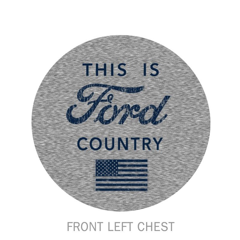 Ford T-Shirt Ford Trucks Proud American Truck Grau