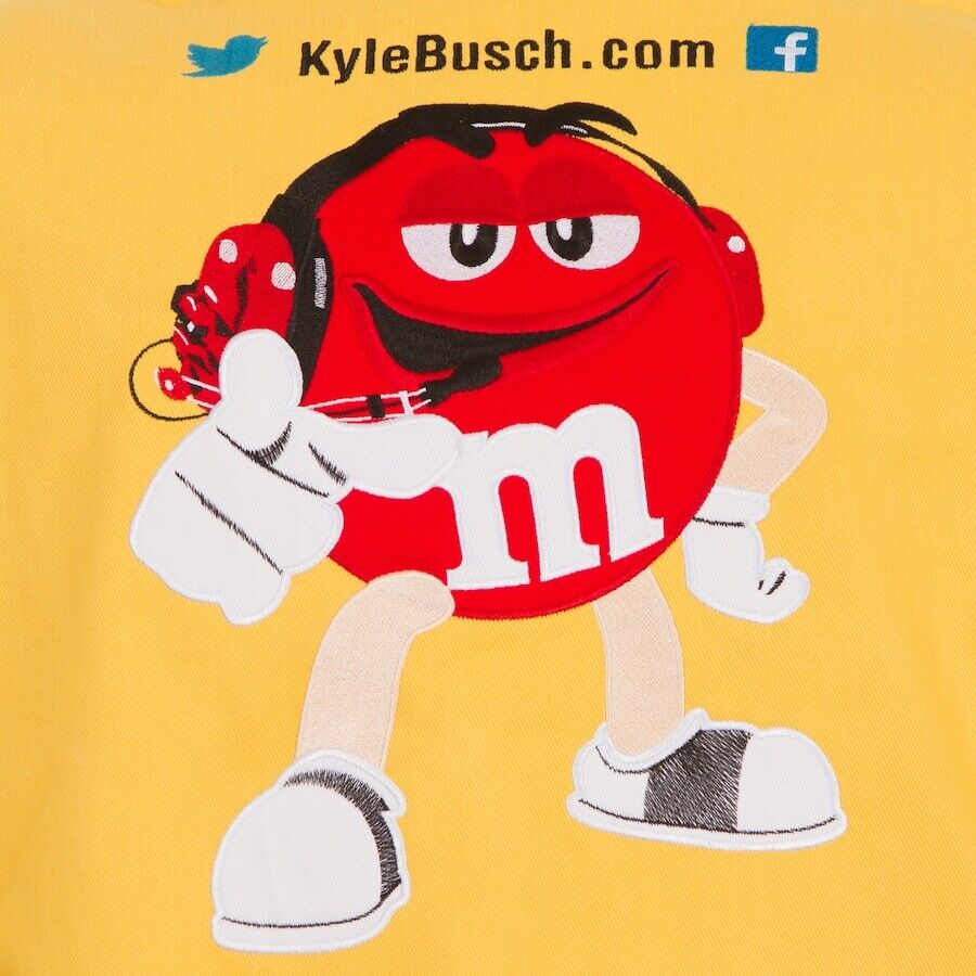 NASCAR Jacke Kyle Busch Joe Gibbs Racing Team M&Ms Uniform Jacke Gelb