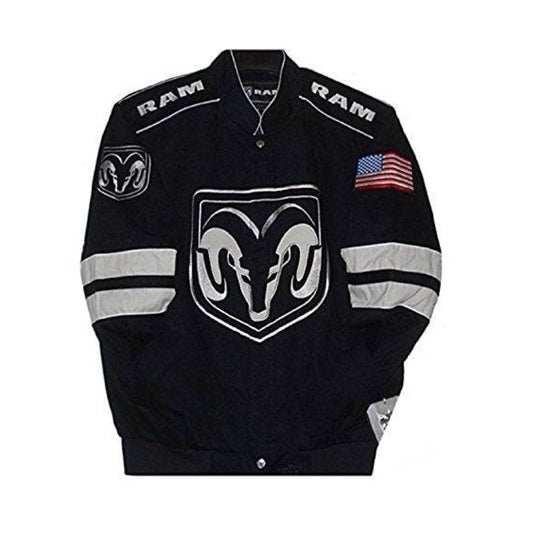 Dodge RAM Jacke Bestickt mit Dodge RAM Logo Schwarz