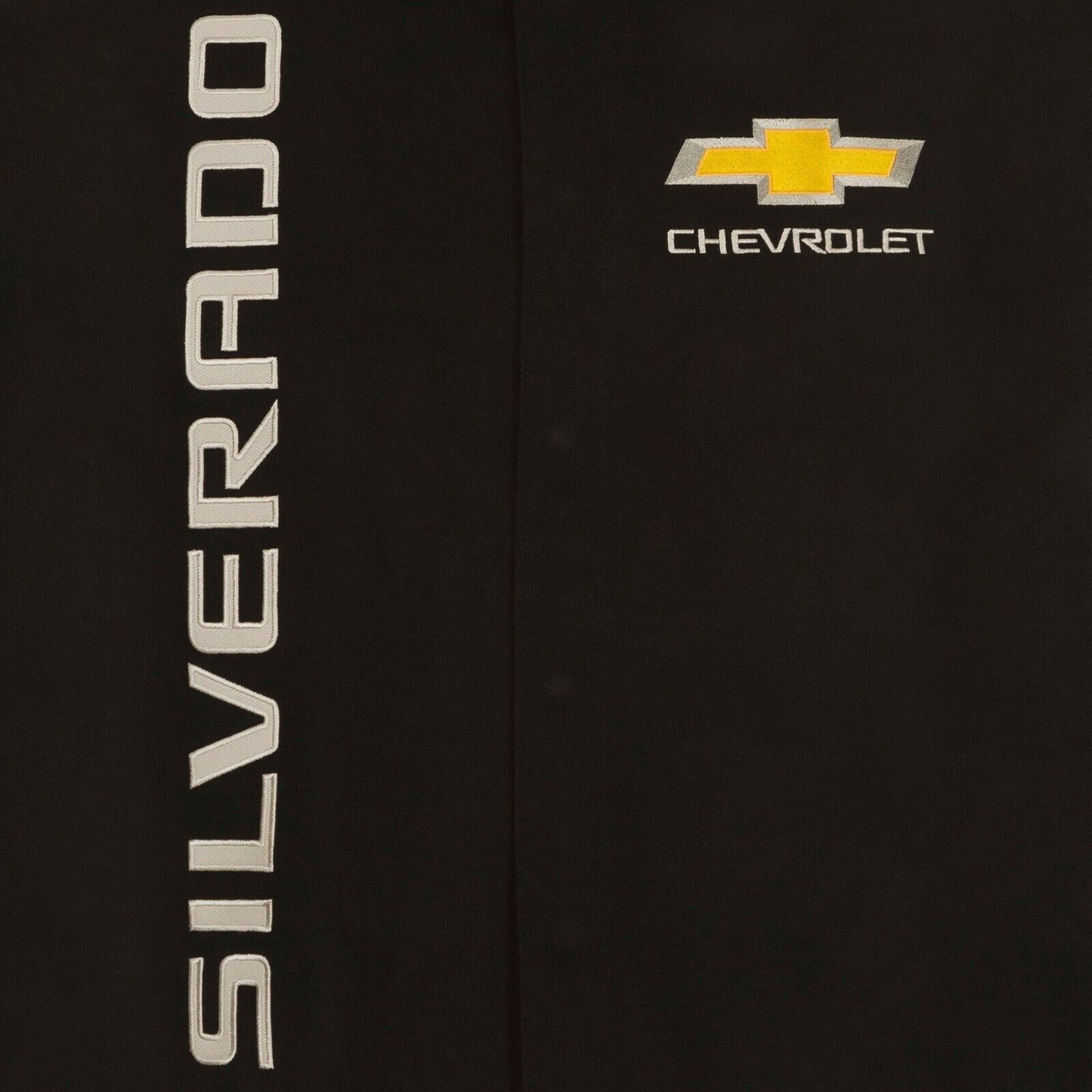 Chevrolet Silveradp Jacke Bestickt mit Chevy Bowtie & Silverado Logo Schwarz