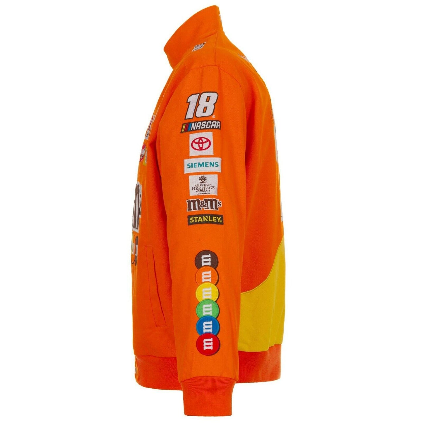 NASCAR Jacke Kyle Busch Joe Gibbs Racing Team M&Ms Uniform Jacke Orange