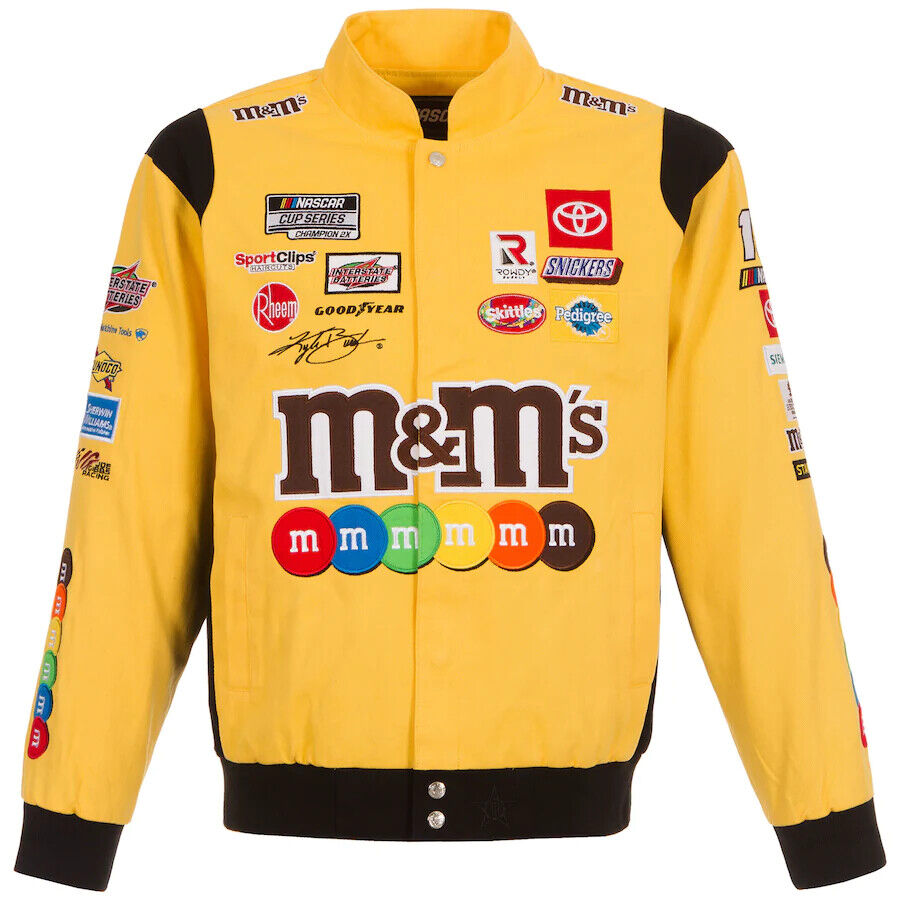 NASCAR Jacke Kyle Busch Joe Gibbs Racing Team M&Ms Uniform Jacke Gelb