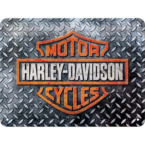 Harley-Davidson Blechschild Diamond Plate 15x20cm