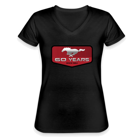 Ford Mustang Damen T-Shirt Mustang 60 Years Logo Schwarz