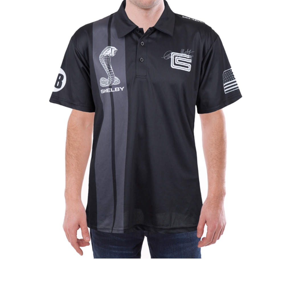 Shelby Sublimated Black Polo Shelby Poloshirt Schwarz