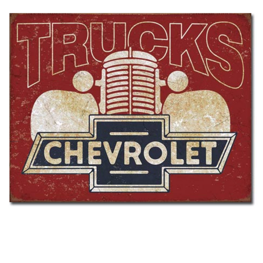 Chevrolet Blechschild "Chevy Trucks 40s" Vintage Sign