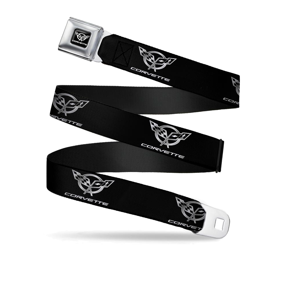 Corvette C5 Sicherheitsgurt Gürtel Corvette C5 Logo Print Silver