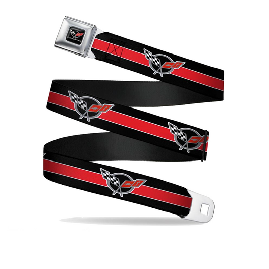Corvette C5 Sicherheitsgurt Gürtel C5 Logo Print Schwarz/Rot