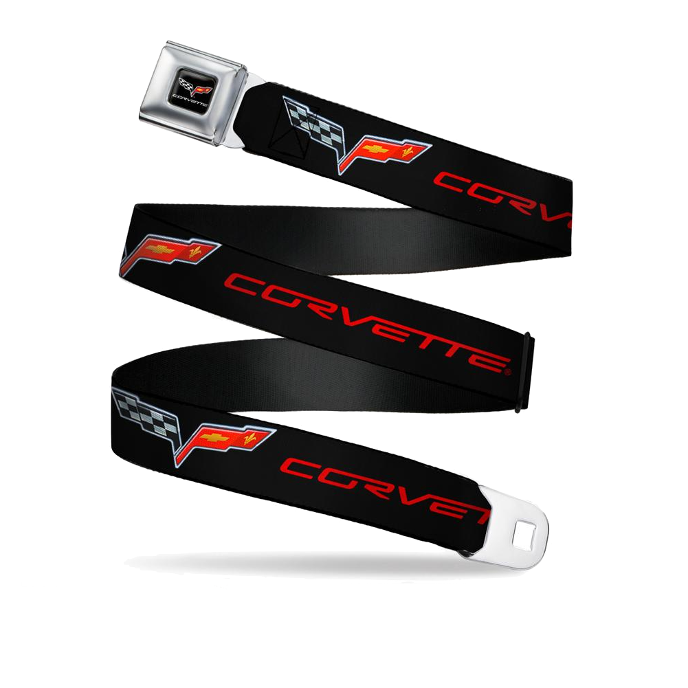 Corvette C6 Sicherheitsgurt Gürtel Corvette C6 Logo Print Schwarz/Rot