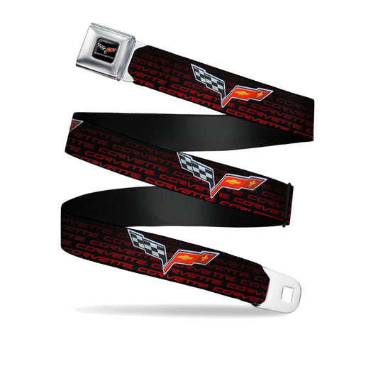 Corvette C6 Sicherheitsgurt Gürtel Corvette C6 Logo Flag All Over