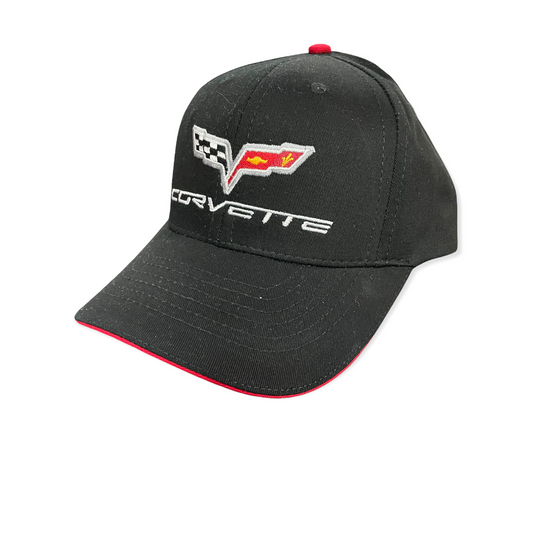 Corvette C6 Basecap Corvette C6 Logo Schwarz/Rot