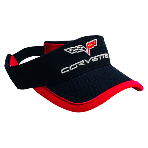 Corvette C6 Sun Visor Corvette C6 Logo Cap Schwarz/Rot
