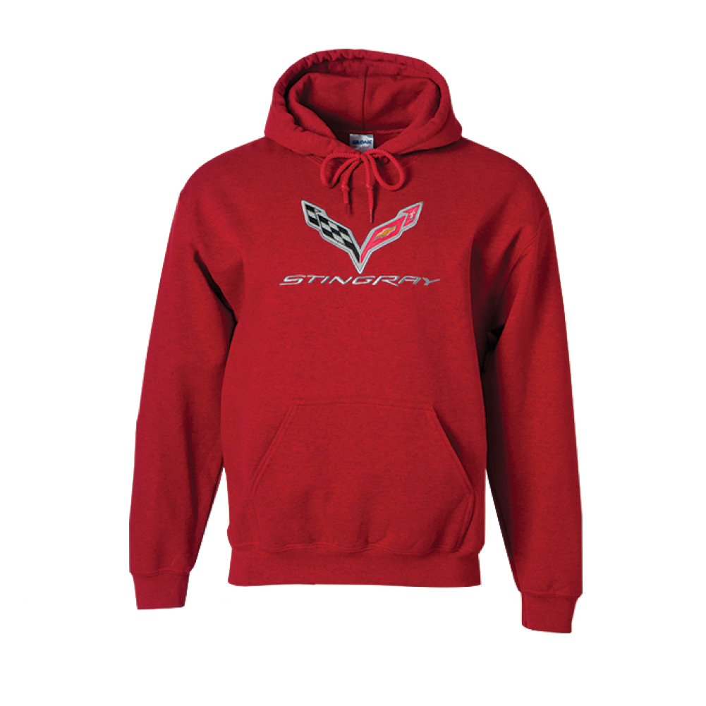 Corvette C7 Hoodie Sweatshirt Kapuzenpullover C7 Stingray Rot uscar world