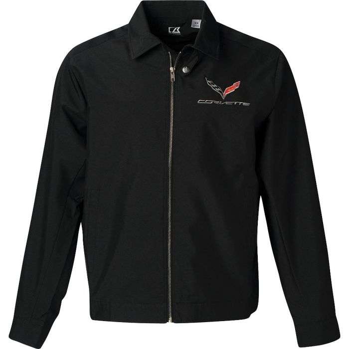 Corvette Jacke mit Corvette C7 Logo Übergangsjacke Schwarz