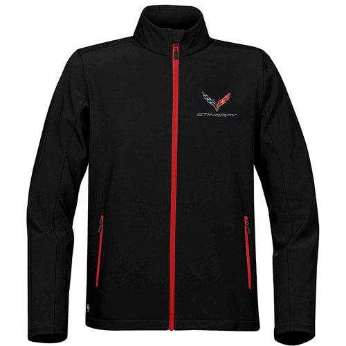 Corvette Softshell Jacke Corvette C7 Stingray Schwarz/Rot