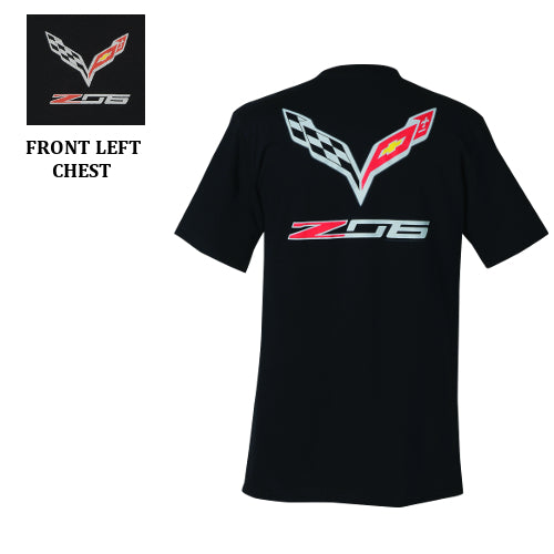 Corvette T-Shirt Corvette C7 Z06 Logo Schwarz