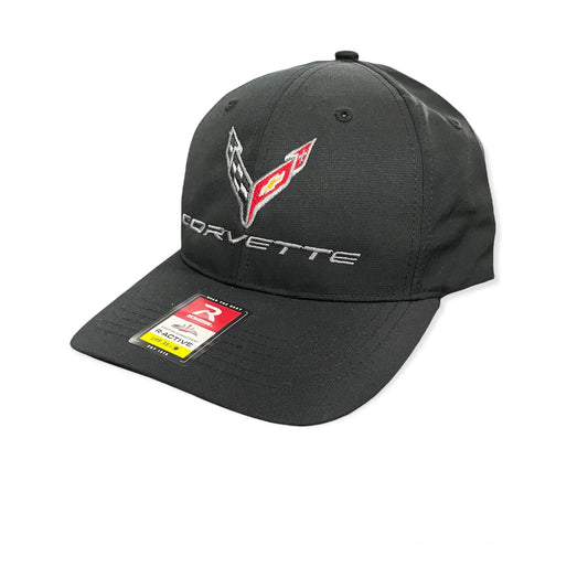 Corvette C8 Basecap mit Corvette Logo Flag Schwarz