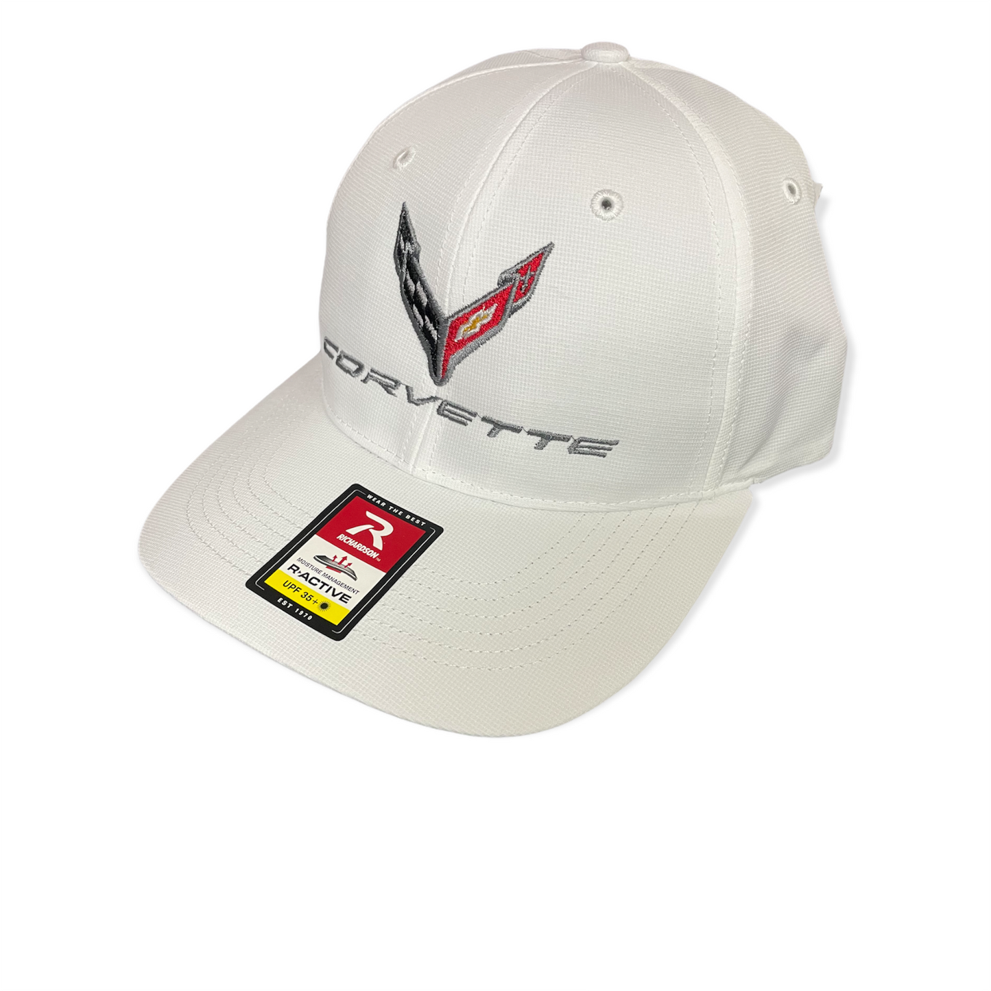 Corvette C8 Basecap mit Corvette Logo Flag Weiß