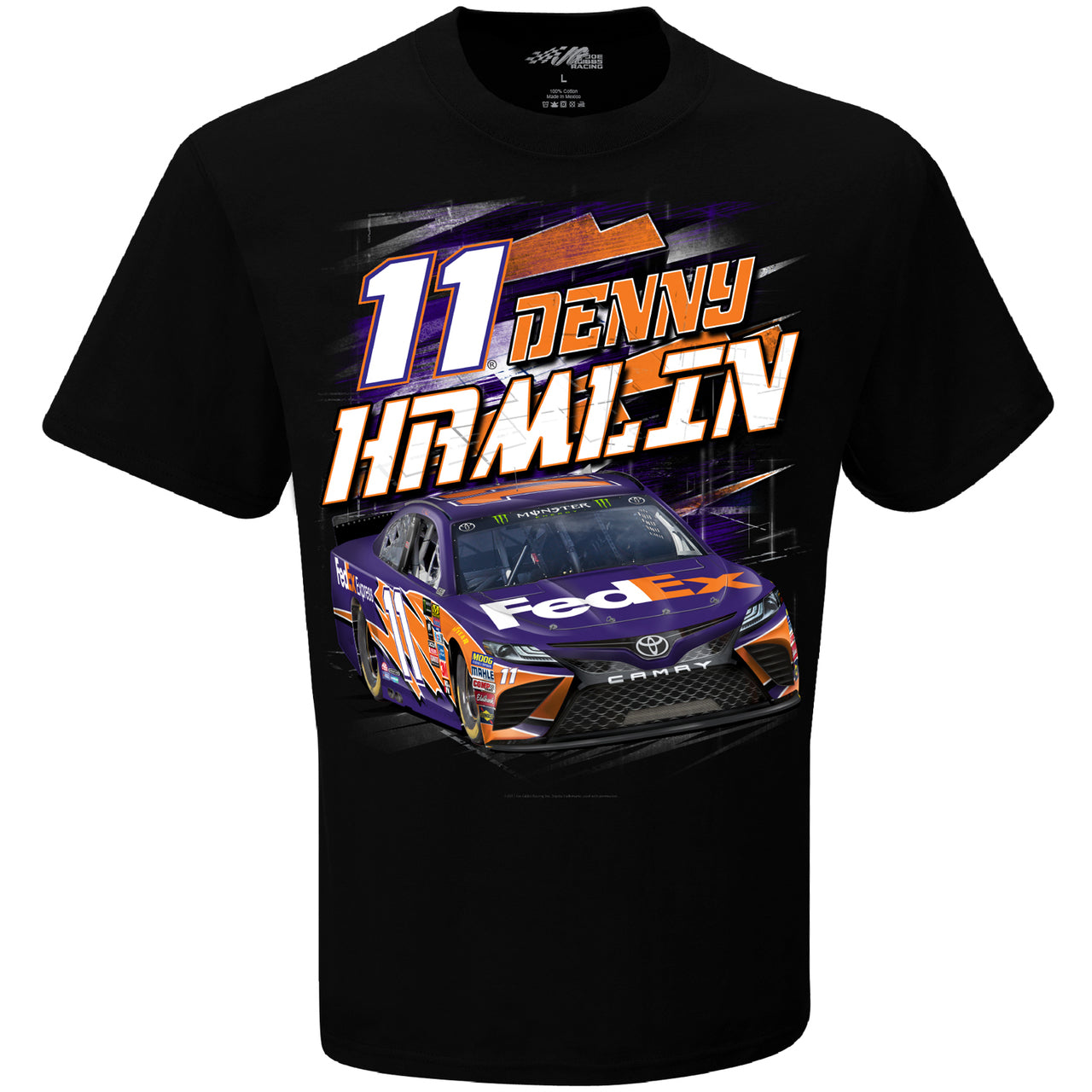 NASCAR T-Shirt Denny Hamlin Fedex Nascar T-Shirt Schwarz
