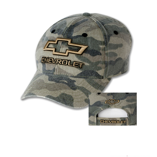 Chevrolet Basecap Bowtie Camouflage Washed Cap