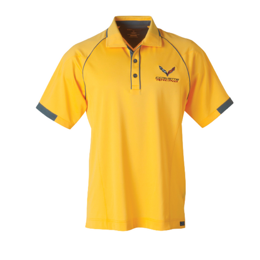 Corvette C7 Racing Poloshirt Corvette Racing Logo Gelb