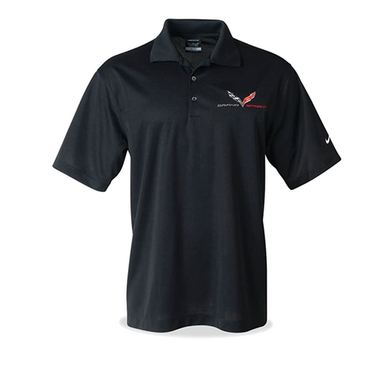 Corvette C7 Grand Sport Poloshirt C7 Grand Sport Logo Schwarz