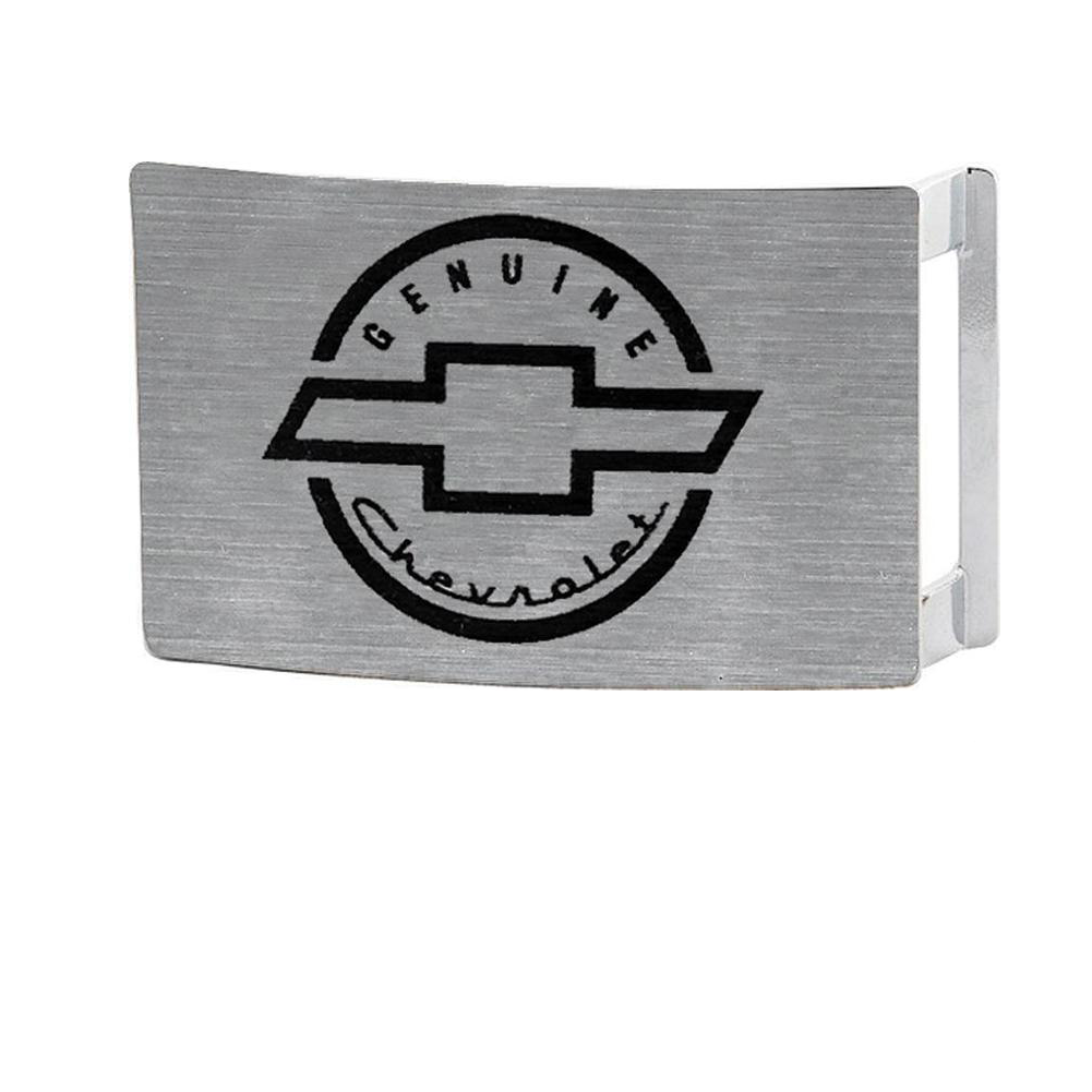 Chevrolet Gürtelschnalle Chevrolet Buckle Bowtie Gebürstet