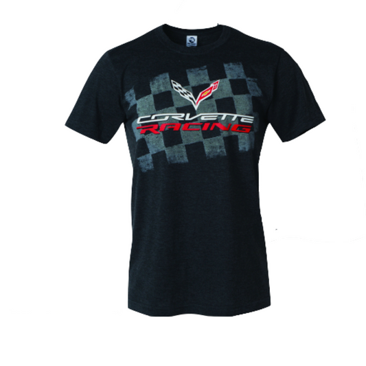 Corvette C7 Racing T-Shirt Corvette C7 Racing Logo Flag Anthrazit