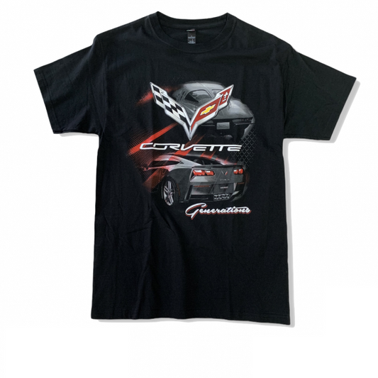 Corvette Stingray T-Shirt Corvette Stingray Generations Schwarz