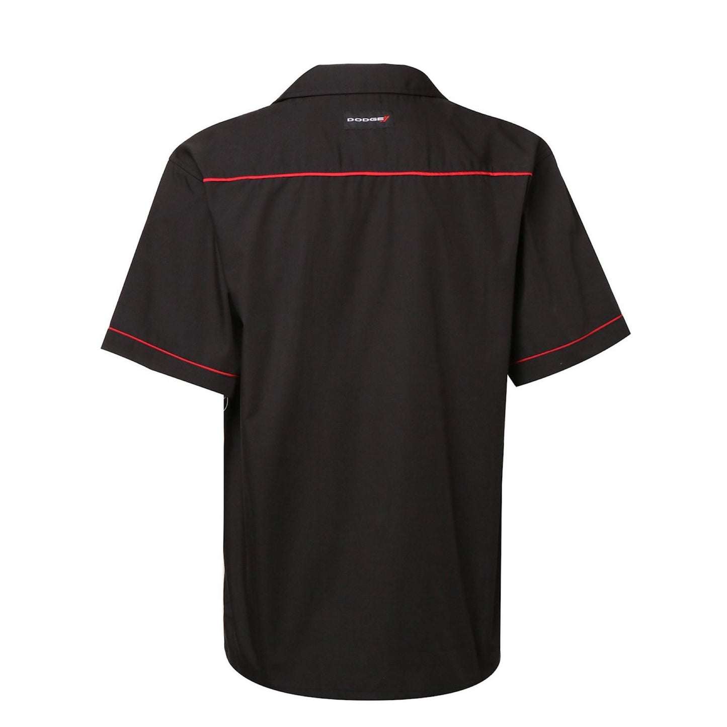 Dodge Pit Crew Shirt Mechanikerhemd Dodge Logo Bestickt Schwarz