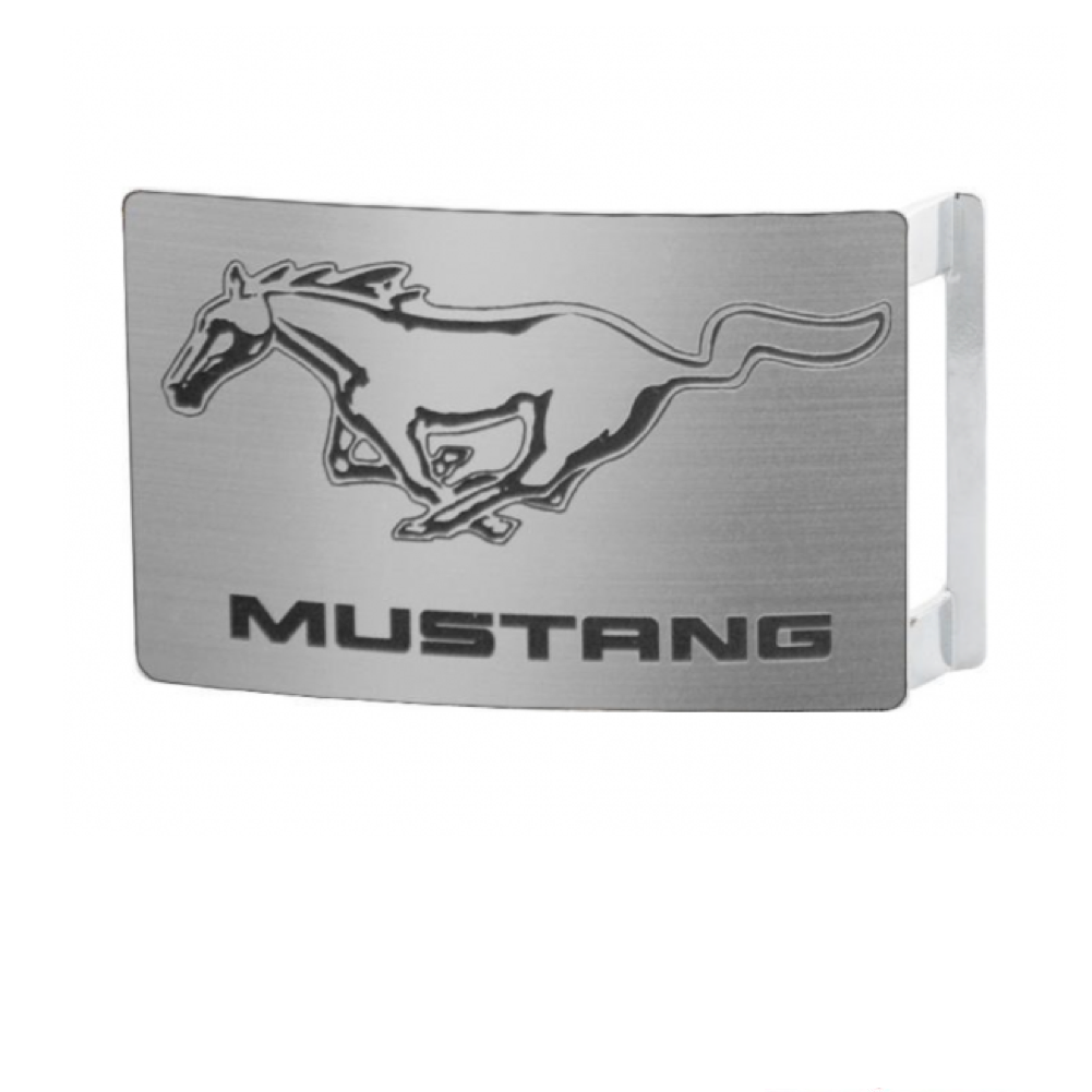 Ford Mustang Gürtelschnalle Buckle Mustang Running Horse Gebürstet