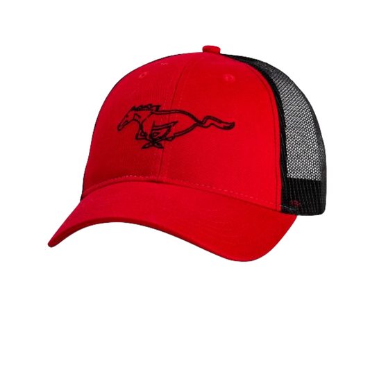 Ford Mustang Basecap mit Mesh Trucker Cap Rot/Schwarz