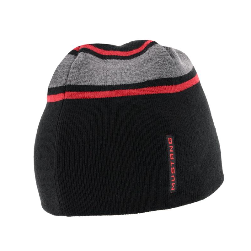 Ford Mustang Beanie Wintermütze Ford Mustang Logo Schwarz