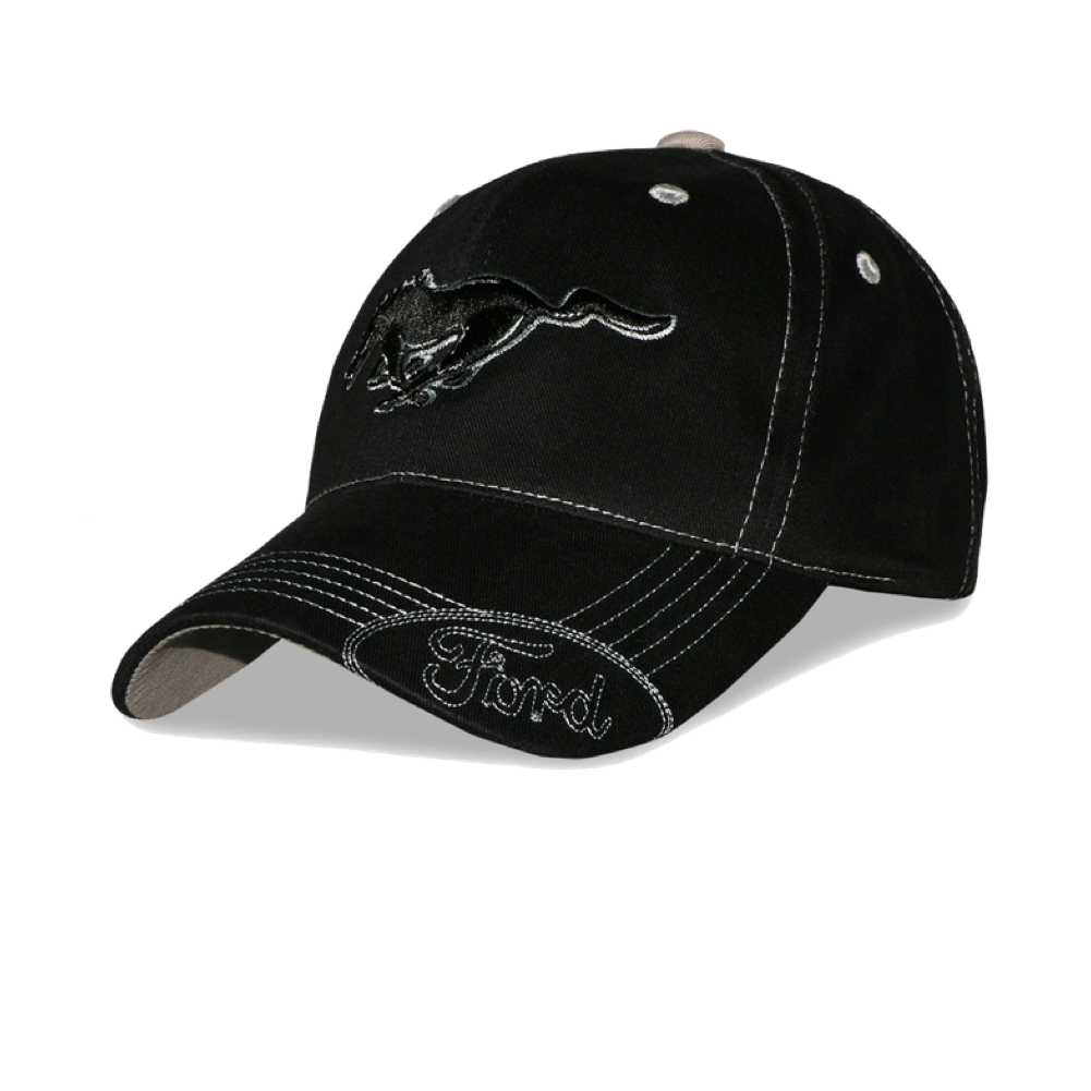 Ford Mustang Basecap Running Horse mit Ford Logo Schwarz