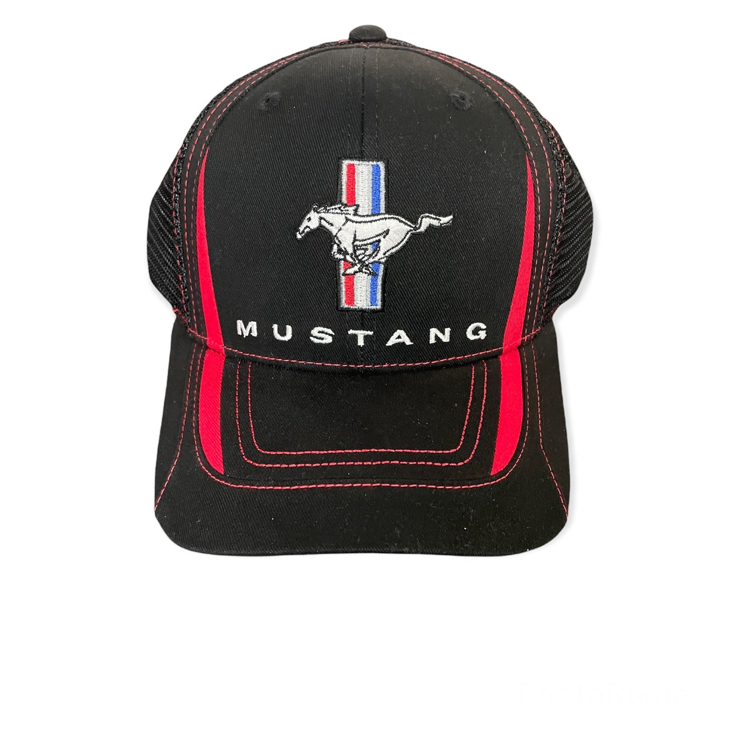 Ford Mustang Tribar Basecap Mustang Tribar Logo Mesh Schwarz
