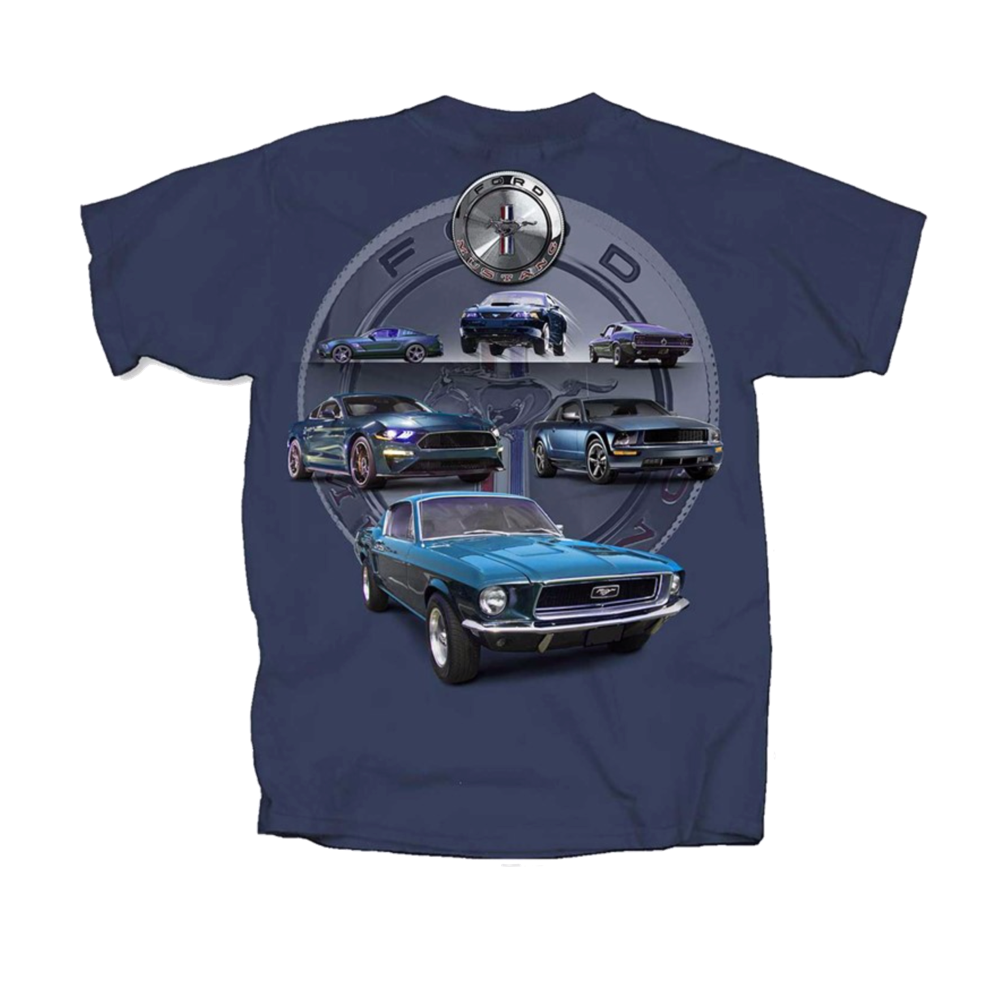 Ford Mustang T-Shirt Mustang GT Ford Mustang Collage Blau