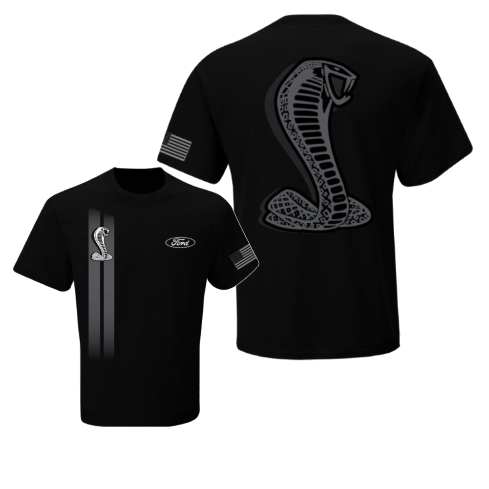 Shelby T-Shirt Shelby Super Snake US Flag T-Shirt Schwarz