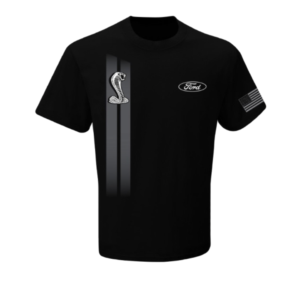 Shelby T-Shirt Shelby Super Snake US Flag T-Shirt Schwarz