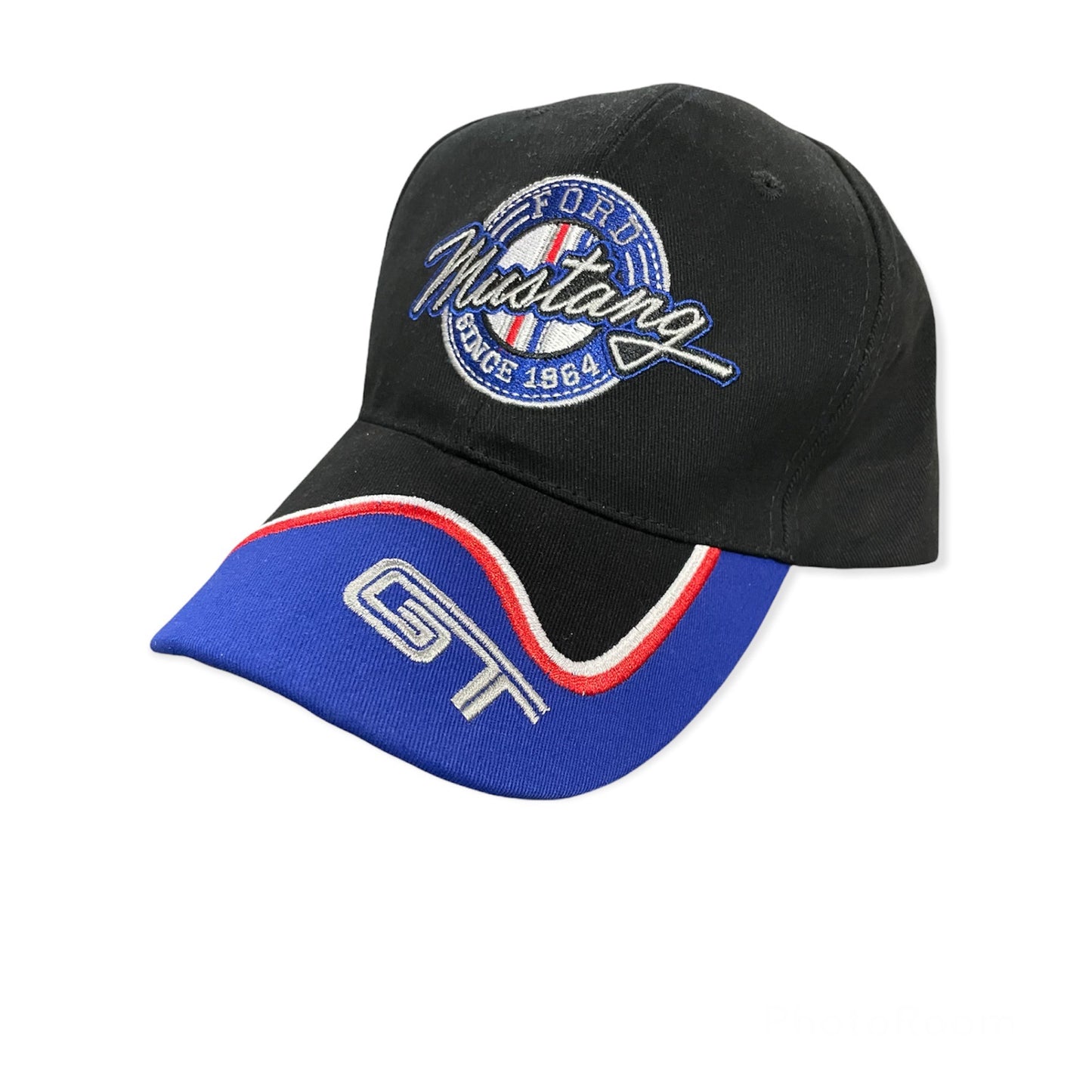 Ford Mustang Basecap Mustang GT Tribar Logo Schwarz/Blau