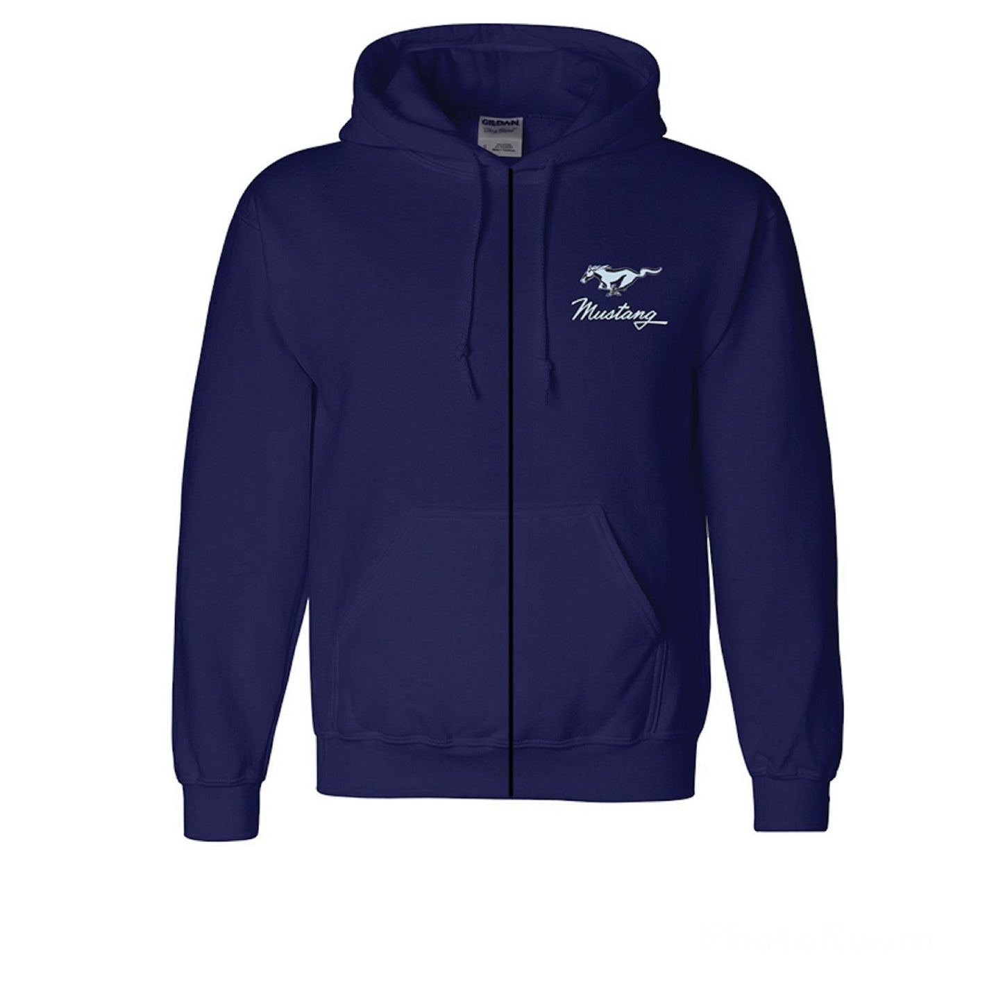 Mustang Kapuzenjacke Sweatjacke Mustang Tribar Logo Navy