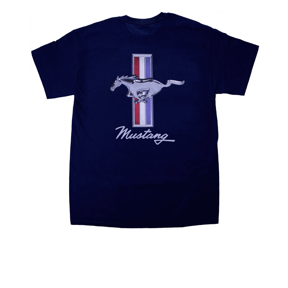 Ford Mustang T-Shirt Ford Mustang Tribar Logo Since 1964 Navy