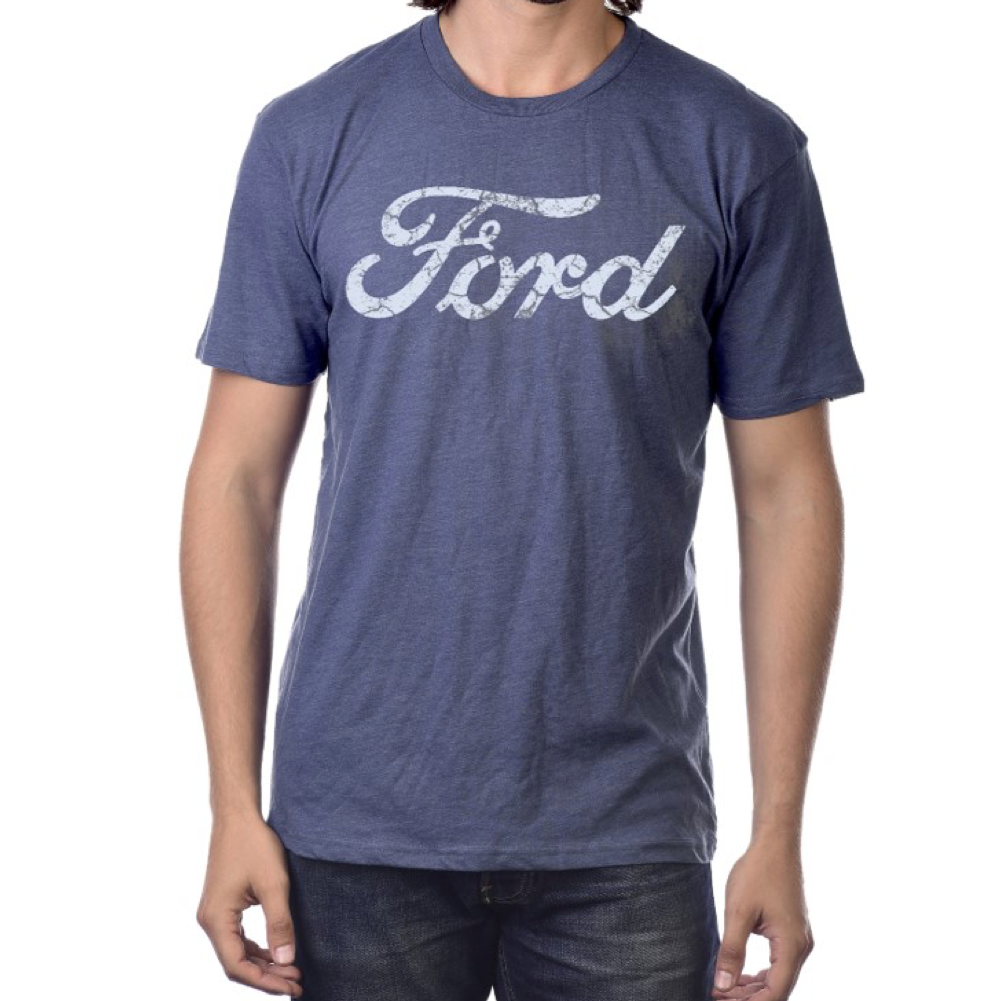 Ford T-Shirt Ford Vintage Distressed Logo Navy – uscar-world