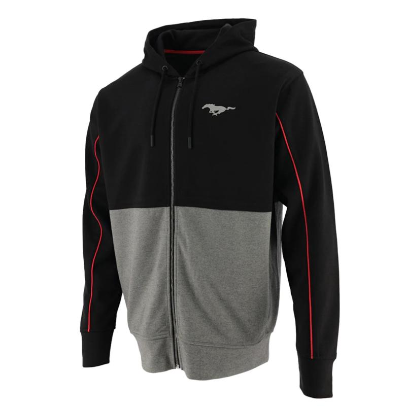 Ford Mustang Softshell Jacke Two Tone Running Horse Logo Schwarz/Grau