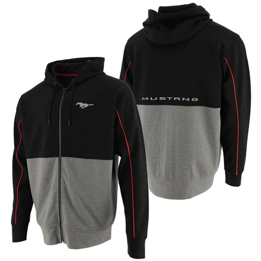 Ford Mustang Softshell Jacke Two Tone Running Horse Logo Schwarz/Grau