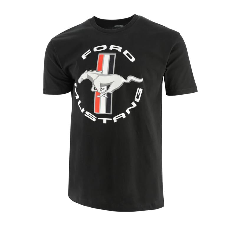 Ford Mustang T-Shirt Mustang Tribar Logo Schwarz