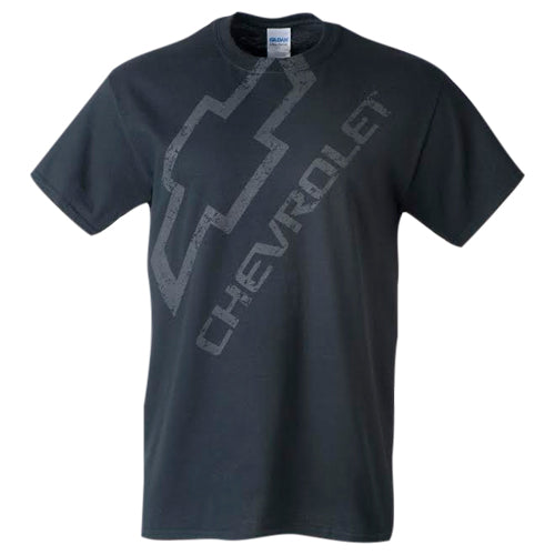 Chevrolet T-Shirt Chevy Bowtie Logo Distressed Schwarz
