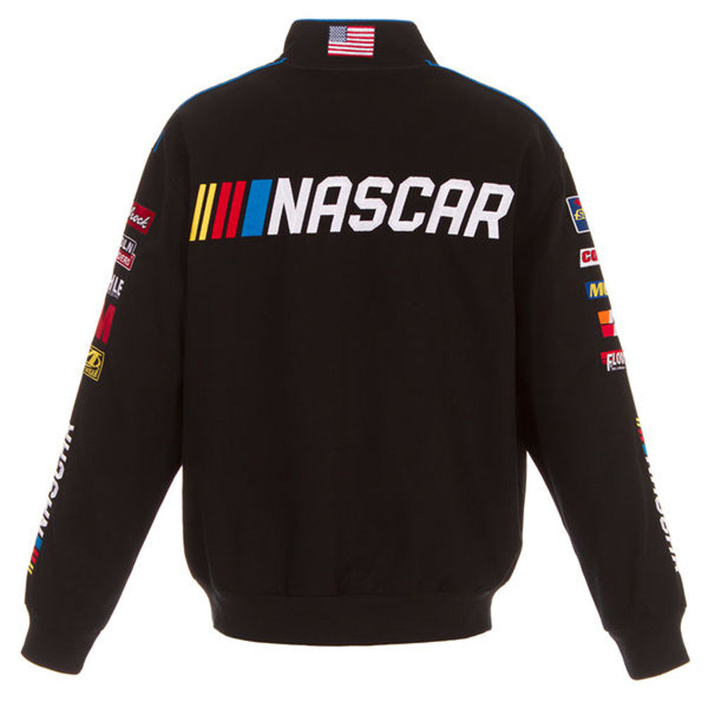 NASCAR Jacke NASCAR Racing Jacke mit bestickten Logos Schwarz