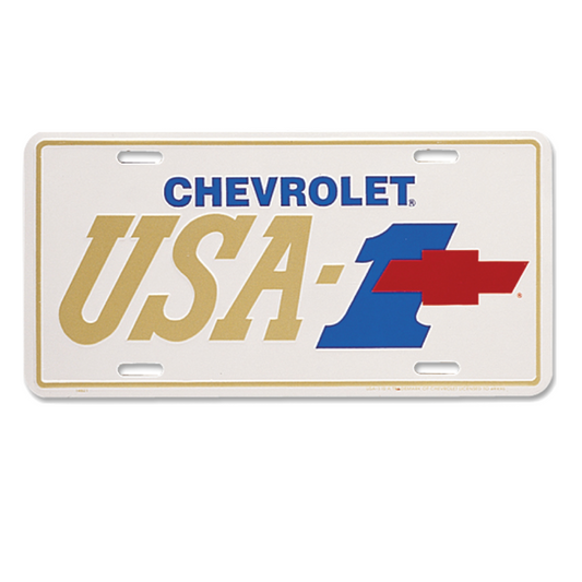 Chevrolet License Plate Chevrolet USA-1 Weiß Geprägt