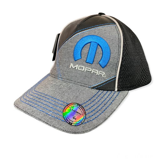 Mopar Basecap Mopar Logo Leinenoptik Schwarz/Grau