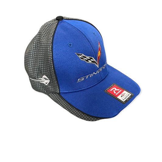 Corvette C7 Basecap C7 Stingray Carbon Fiber Cap Blau